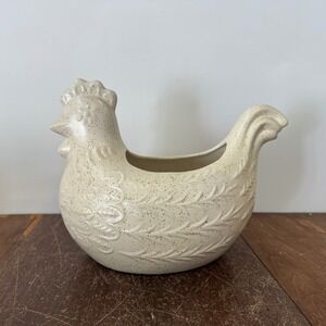 Speckled Chicken Planter Farmhouse Decor Unique‎ Ceramic Flower Pot Hen